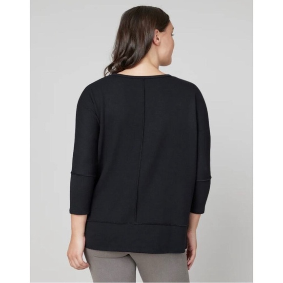 SPANX | Perfect Length Black Crewneck Sweatshirt, Medium - Picture 9 of 9